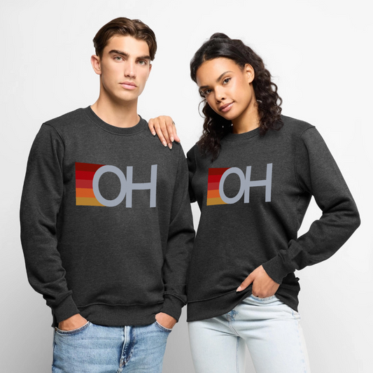 OH Rainbow Stripes Men’s Premium Sweatshirt - heather anthracite