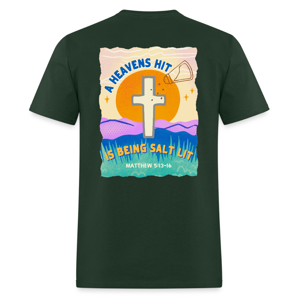 SALT LIT Crew Neck T-Shirt Unisex - forest green