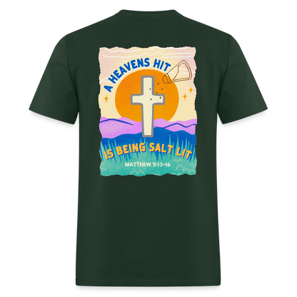 SALT LIT Crew Neck T-Shirt Unisex - forest green