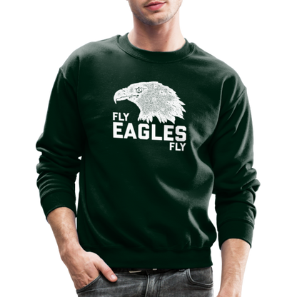 Fly Eagles Fly Crewneck Sweatshirt - forest green