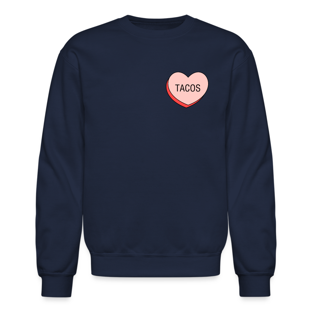 Tacos Heart Crewneck Sweatshirt - navy