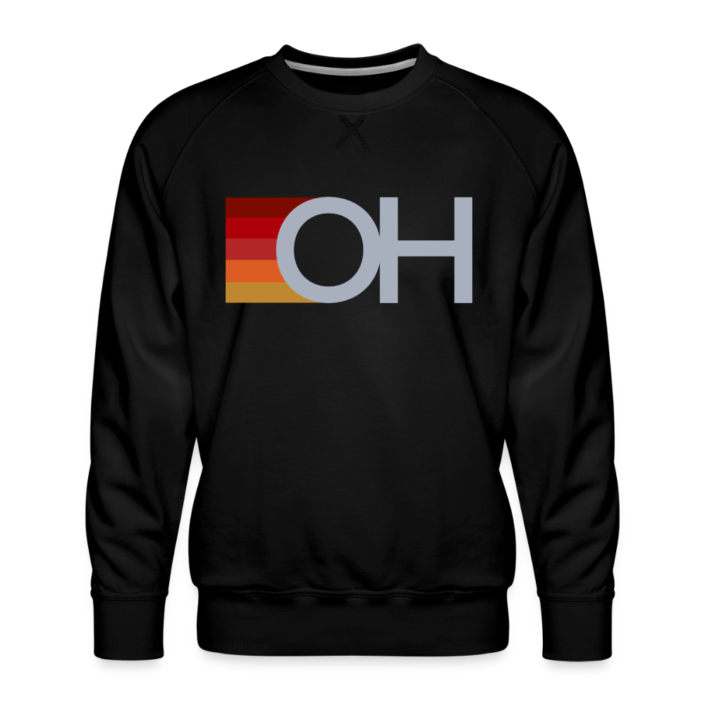 OH Rainbow Stripes Men’s Premium Sweatshirt - black
