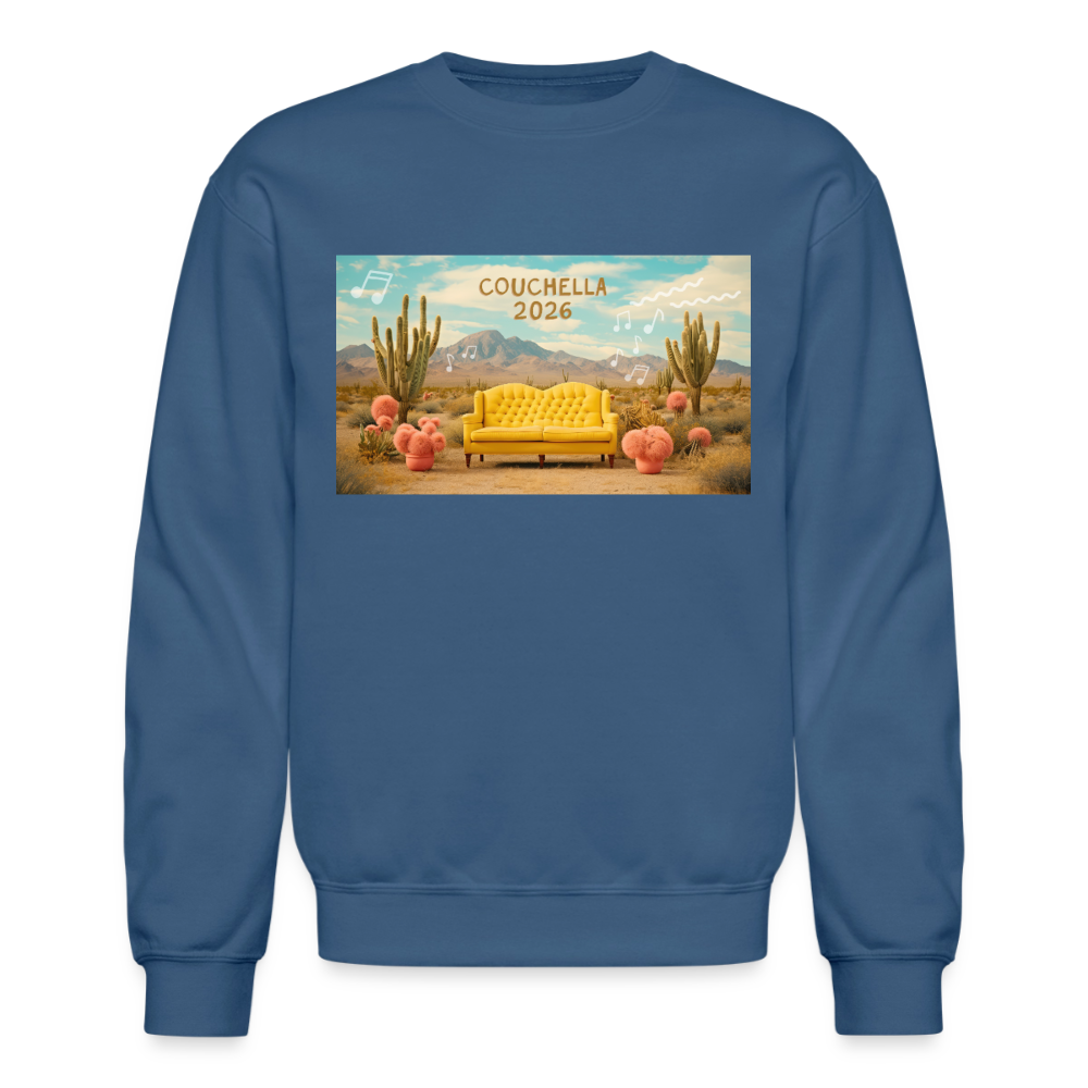 Couchella 2026 Crewneck Sweatshirt - indigo blue