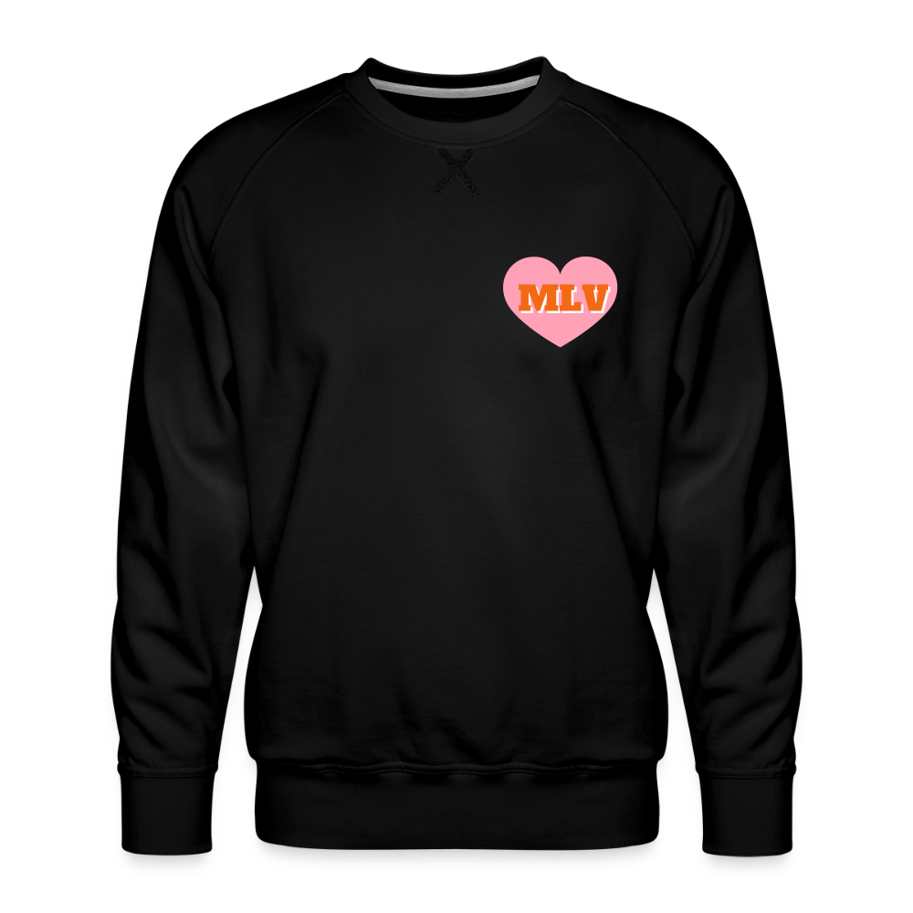 Monogram Heart Unisex Premium Sweatshirt - black