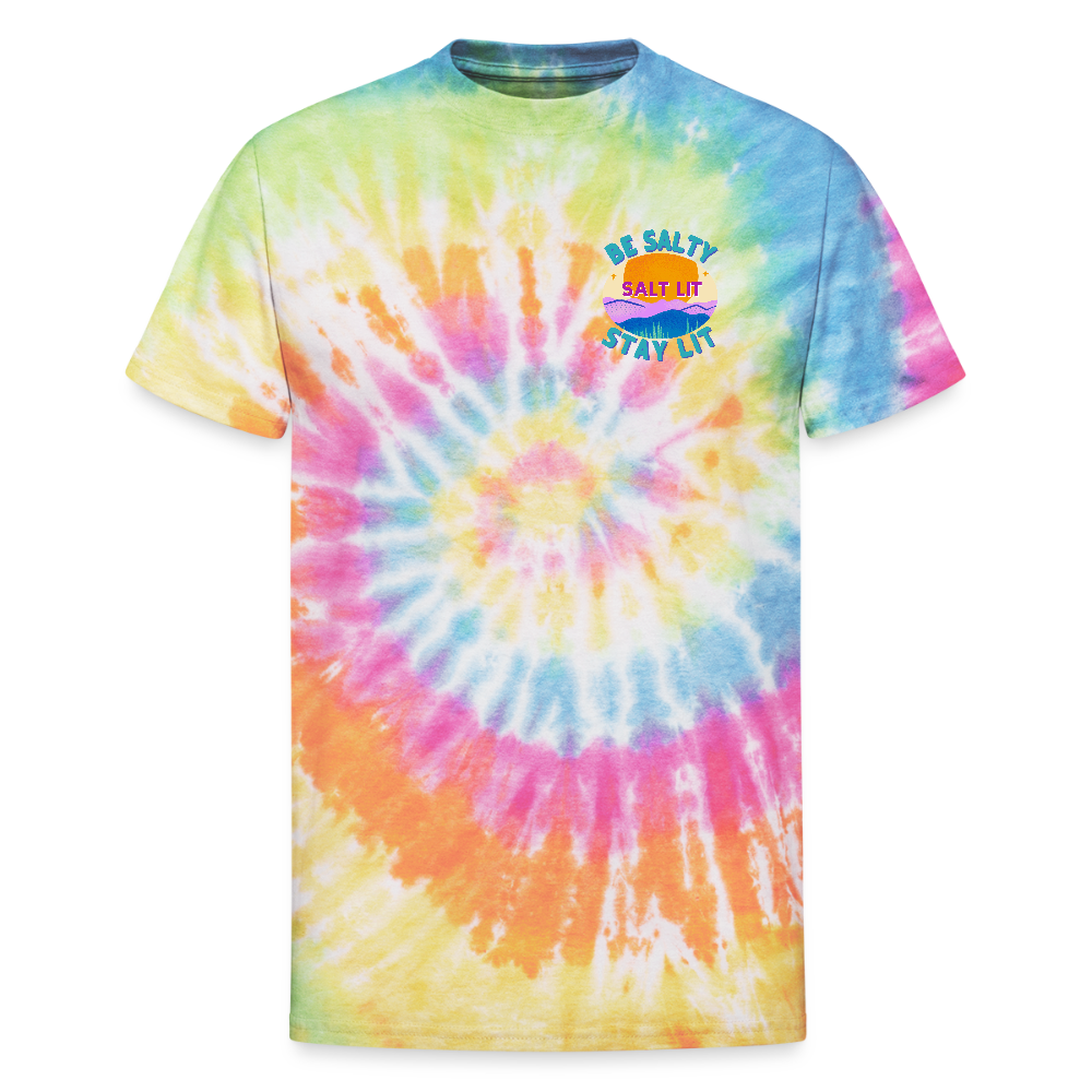 Salt Lit Unisex Tie Dye T-Shirt - rainbow