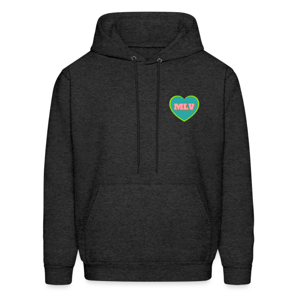 Monogrammed Initials Heart Unisex Hoodie - charcoal grey