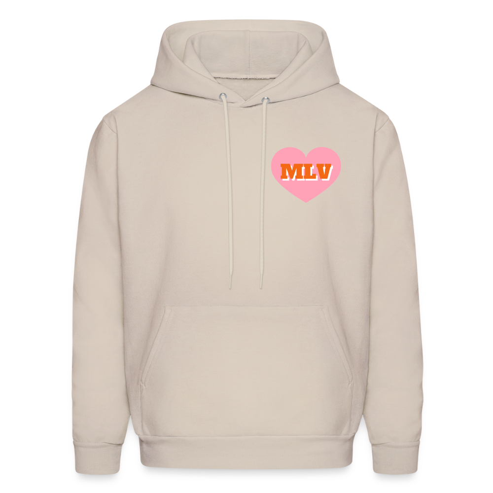Monogrammed Initials Heart Unisex Hoodie - Sand