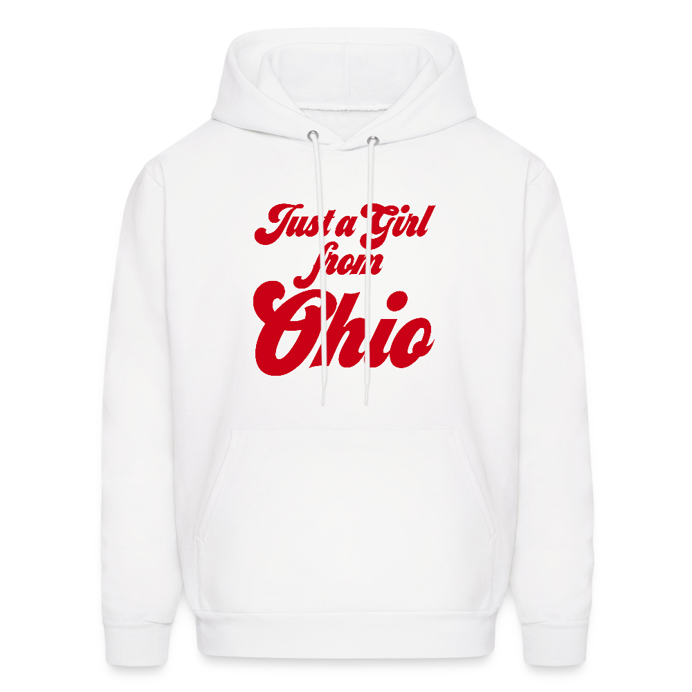 Just a Girl From Ohio Men's Hoodie - white