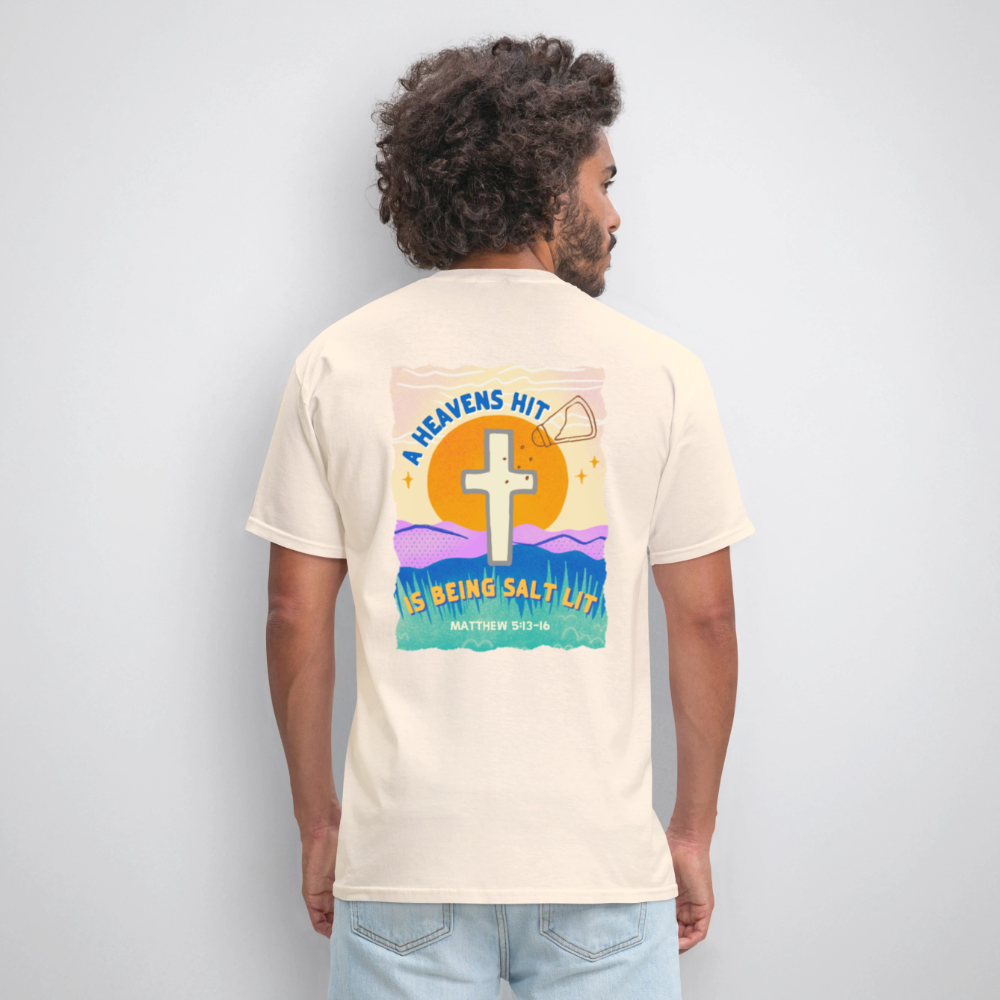 SALT LIT Crew Neck T-Shirt Unisex - natural