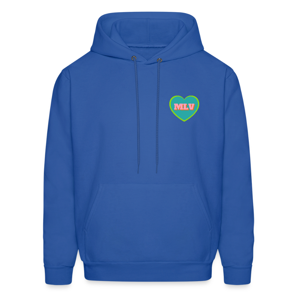 Monogrammed Initials Heart Unisex Hoodie - royal blue