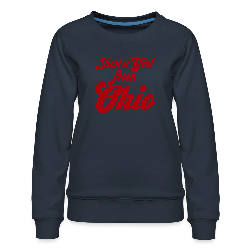 Just a Girl from Ohio Women’s Premium Sweatshirt - navy