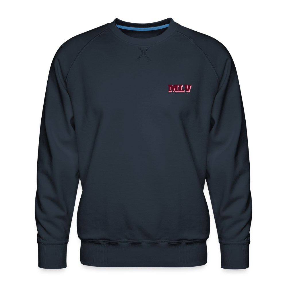 Monogram Heart Unisex Premium Sweatshirt - navy