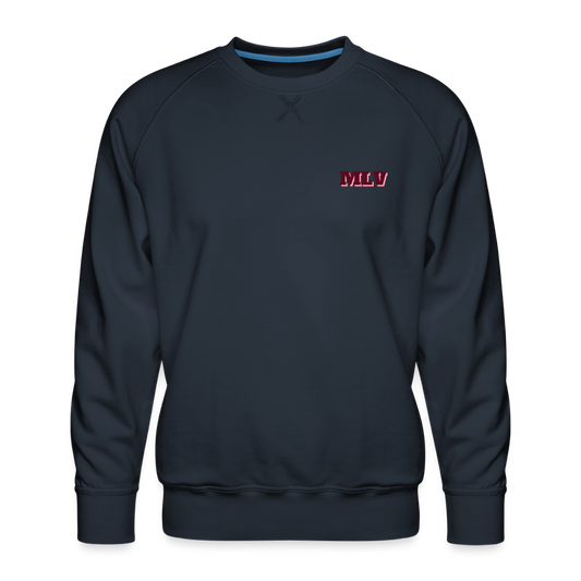 Monogram Heart Unisex Premium Sweatshirt - navy