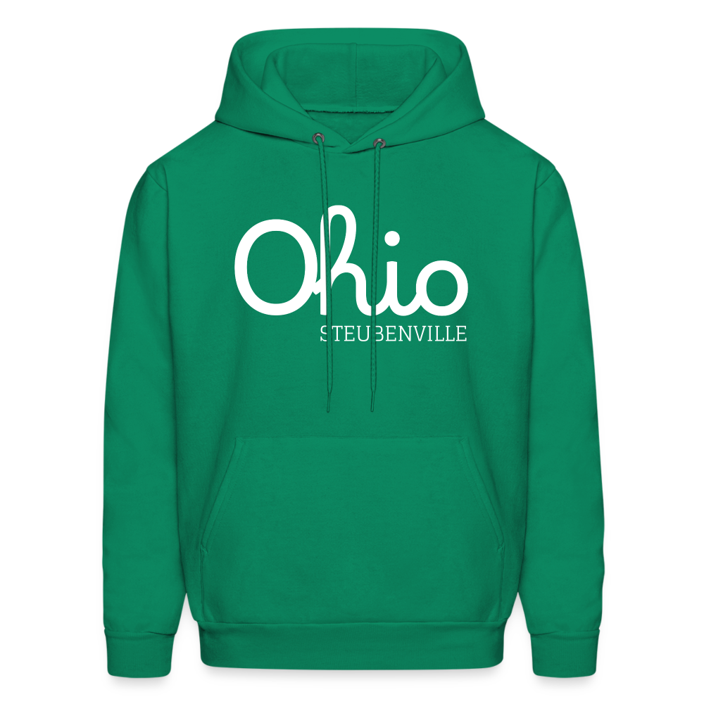 Customizable Steubenville (your hometown) Script Ohio Men's Hoodie - kelly green