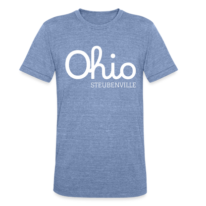 Steubenville Ohio Unisex Jersey T-Shirt by Bella + Canvas - heather blue