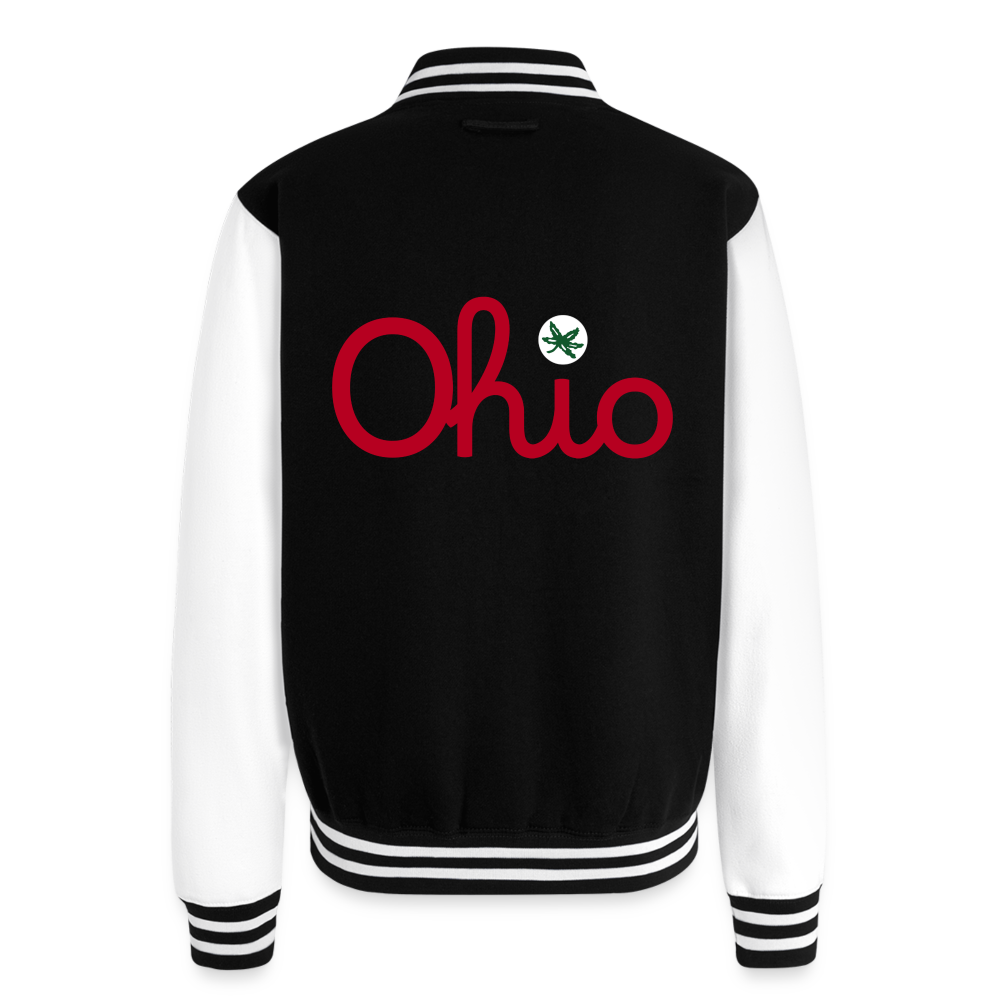 Ohio Script Ohio Against the World  Heavyweight Letterman Jacket - black/white