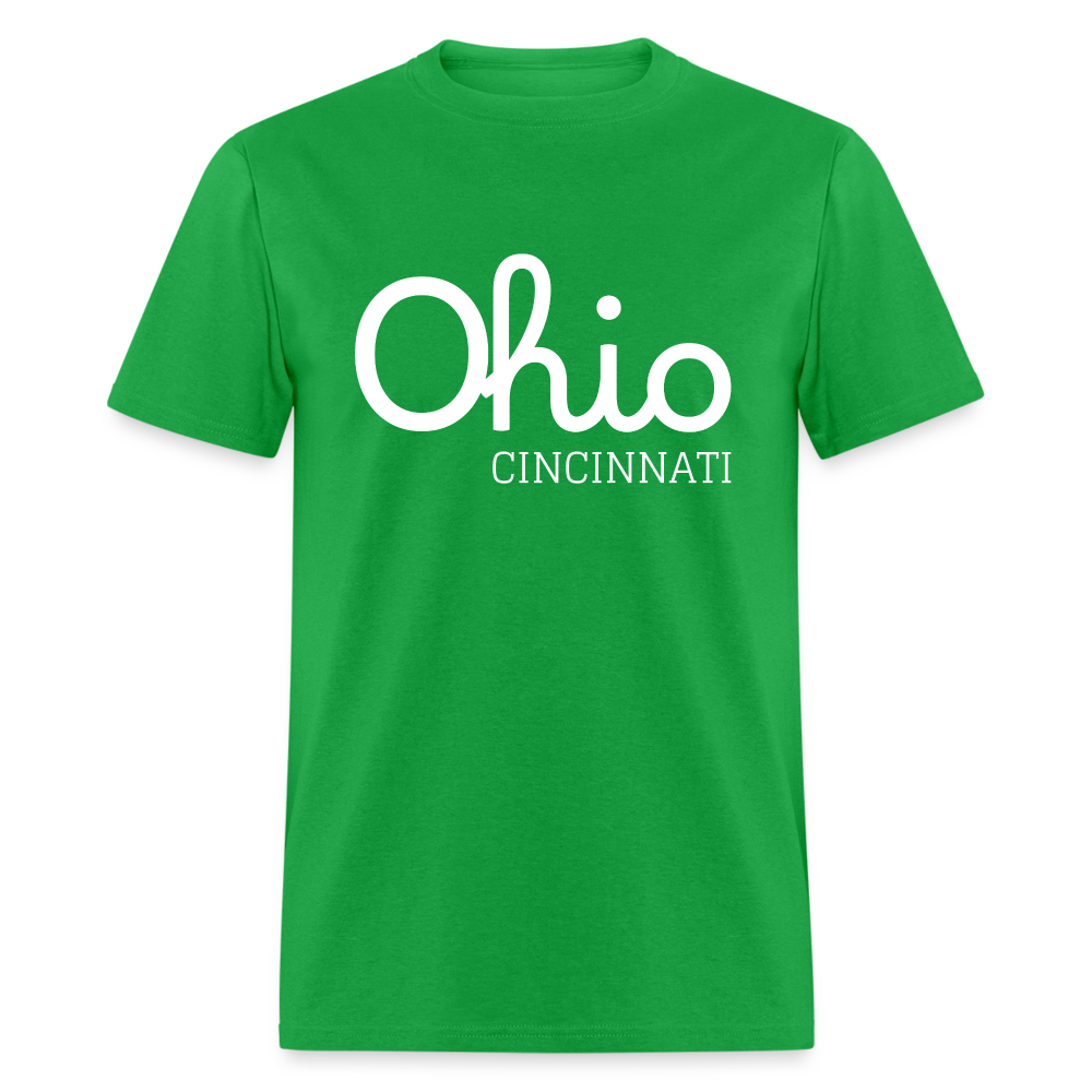 Cincinnati Script Ohio Unisex Classic T-Shirt - bright green