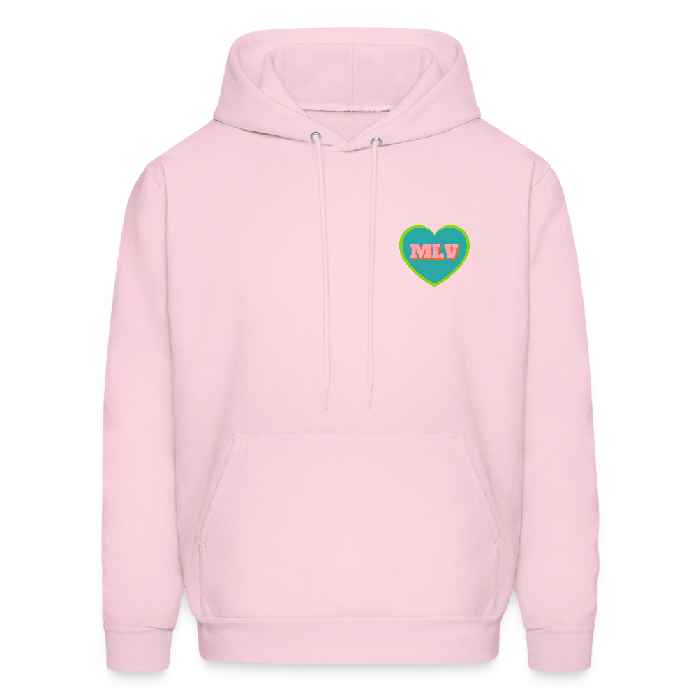 Monogrammed Initials Heart Unisex Hoodie - pale pink