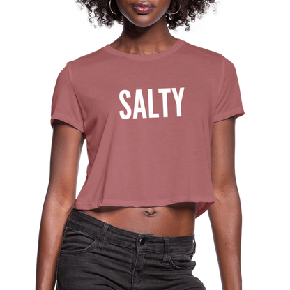 Salty Women's Cropped T-Shirt - mauve