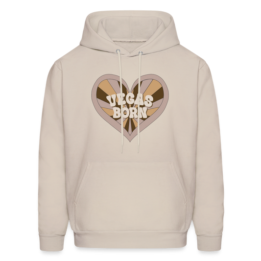 Vegas Born Heart Men's Hoodie - Sand