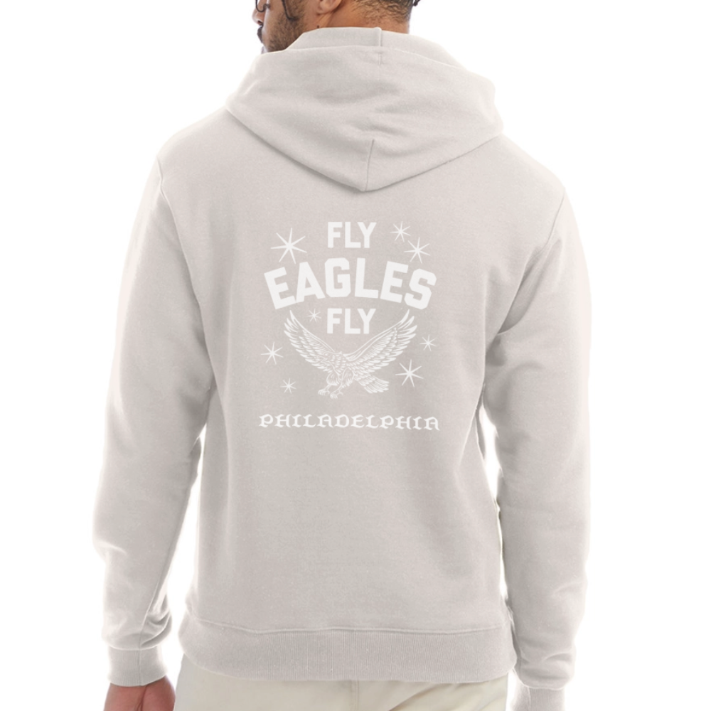 Fly Eagles Fly Champion Unisex Powerblend Hoodie - Sand