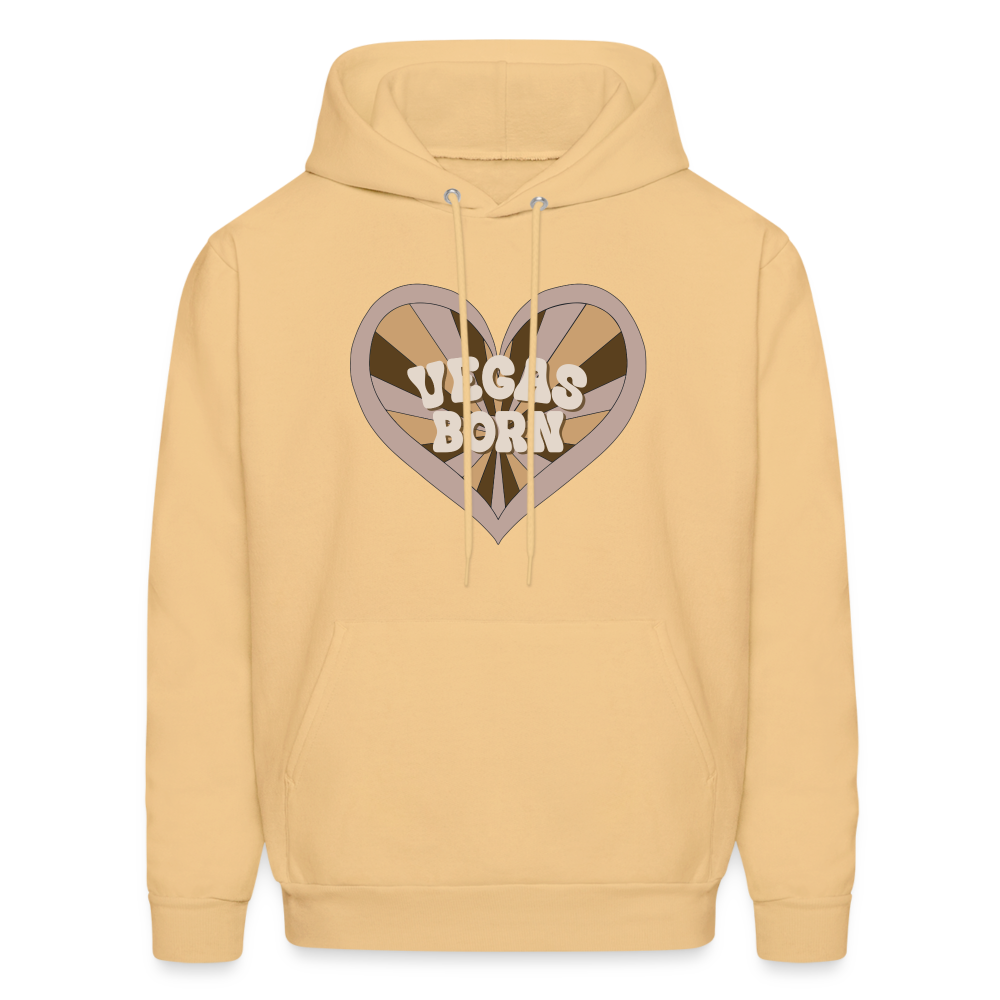 Vegas Born Heart Men's Hoodie - light gold 