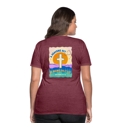 SALTLIT Scoop Neck - heather burgundy