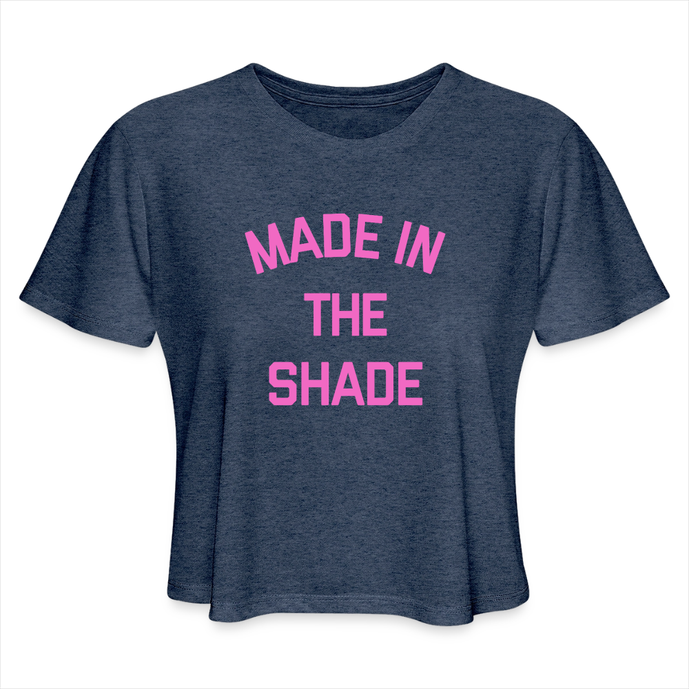 Made in the Shade Women's Cropped T-Shirt - heather navy