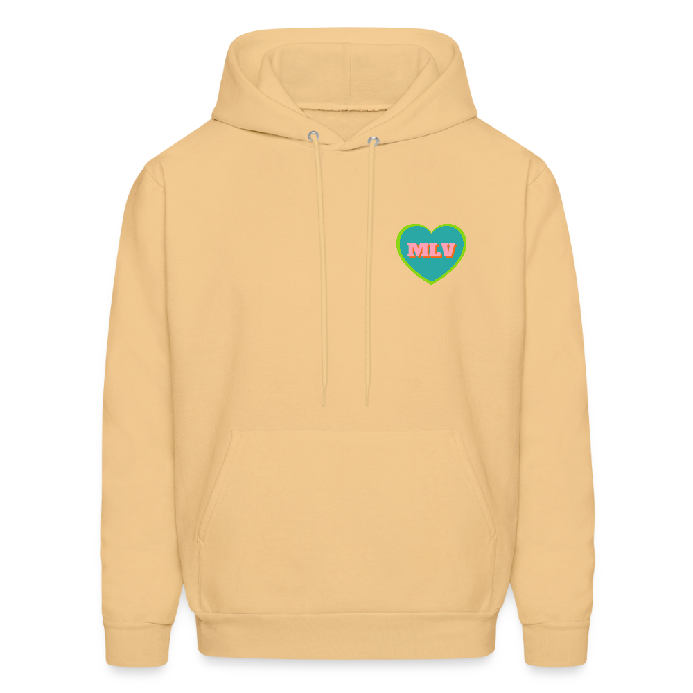 Monogrammed Initials Heart Unisex Hoodie - light gold 