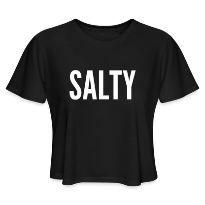 Salty Women's Cropped T-Shirt - black