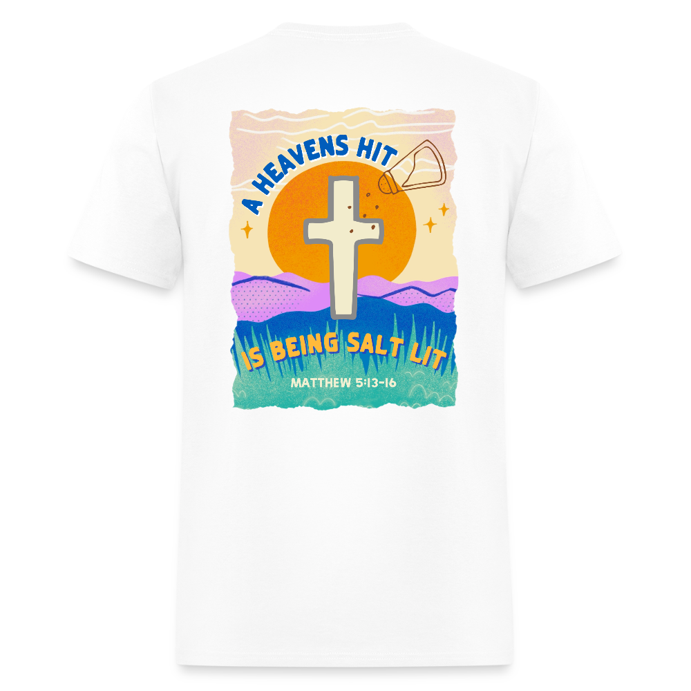 SALT LIT Crew Neck T-Shirt Unisex - white