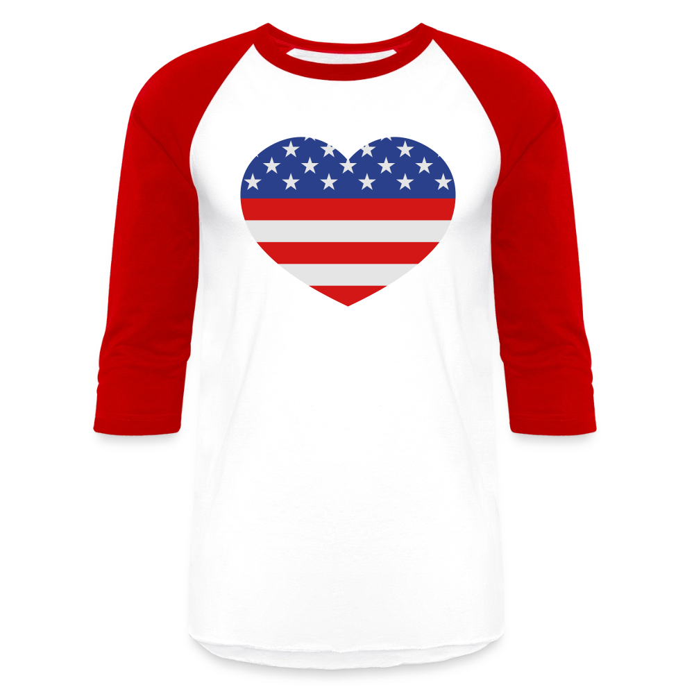Baseball T-Shirt - white/red
