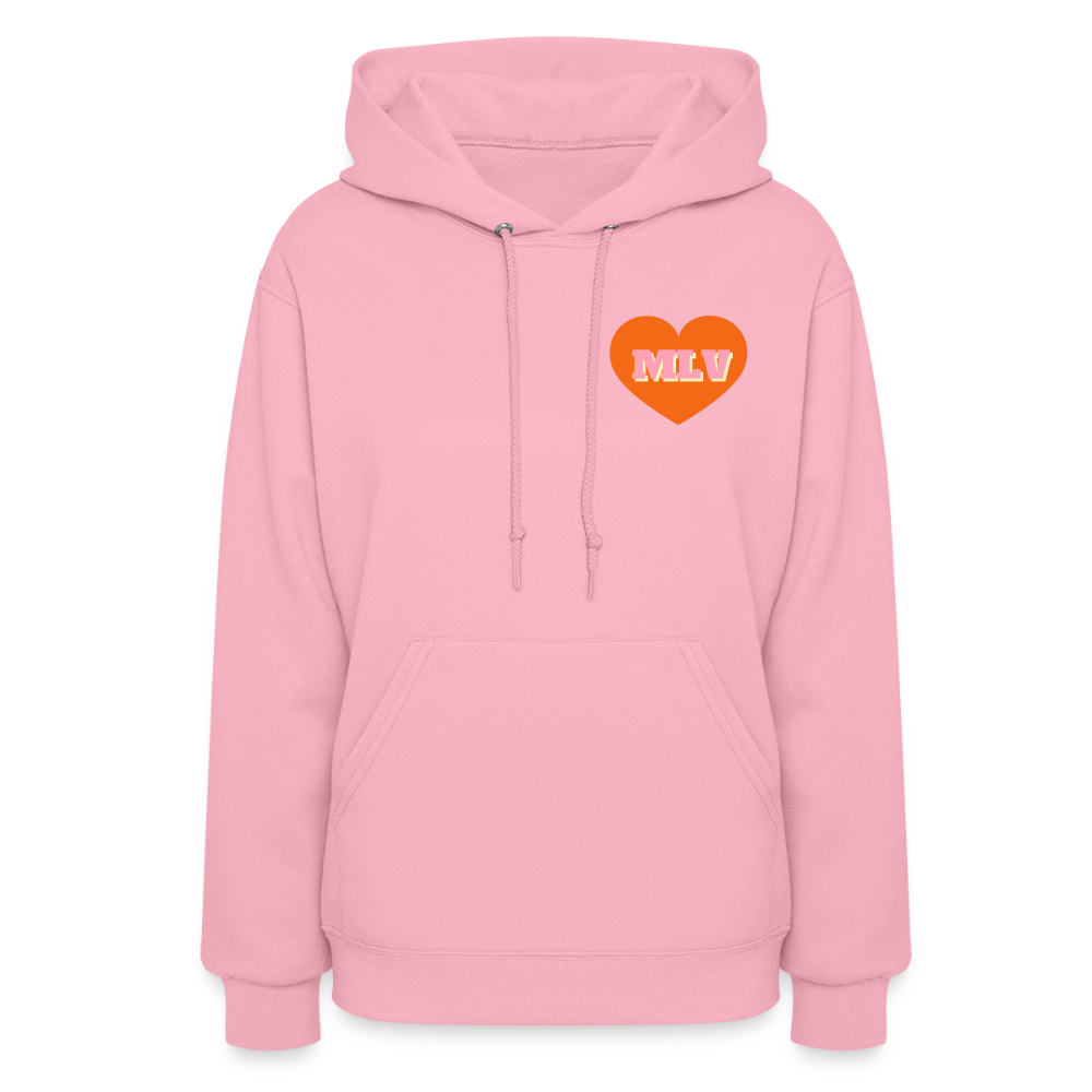 Monogrammed Initials Heart Women's Hoodie - classic pink
