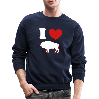 I Heart Buffalo Crewneck Sweatshirt - navy