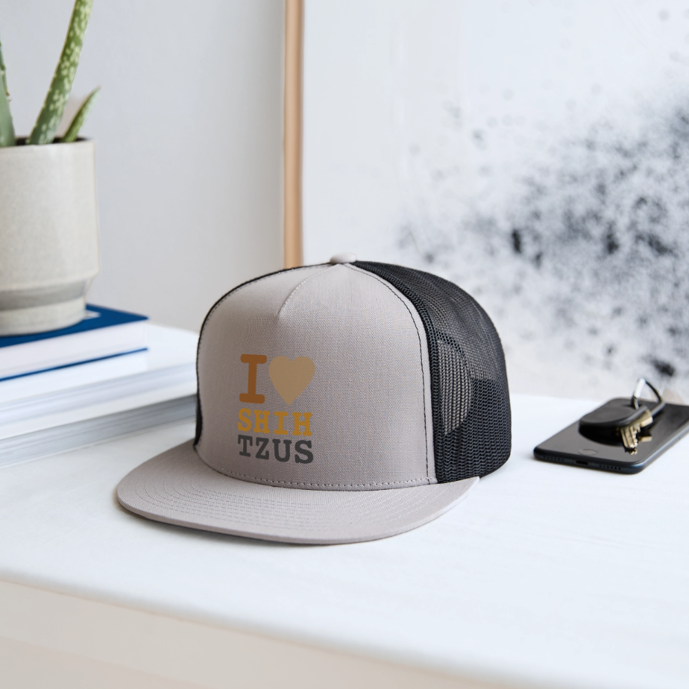I <3 Shih Tzus Trucker Hat - gray/black
