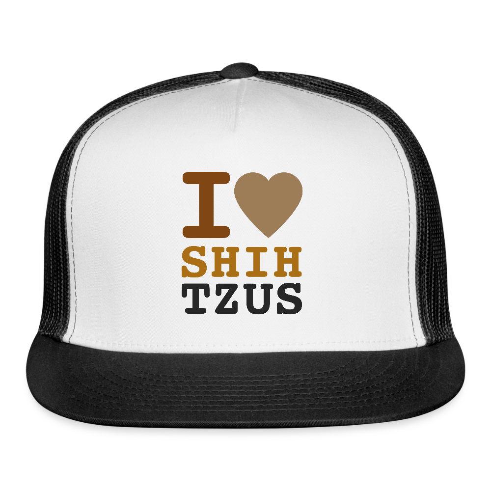 I <3 Shih Tzus Trucker Hat - white/black