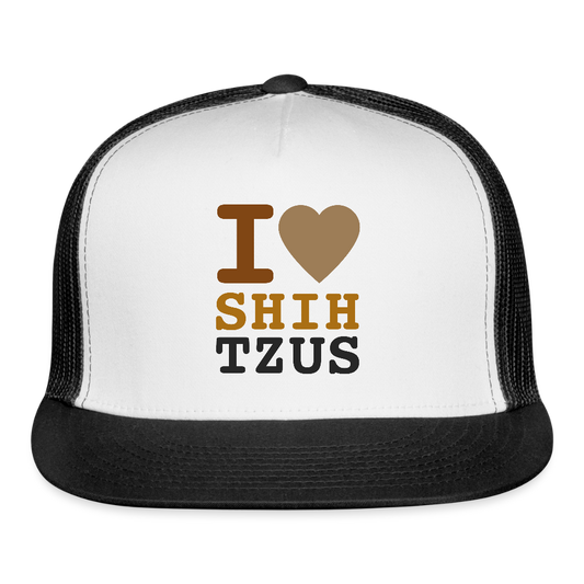 I <3 Shih Tzus Trucker Hat - white/black