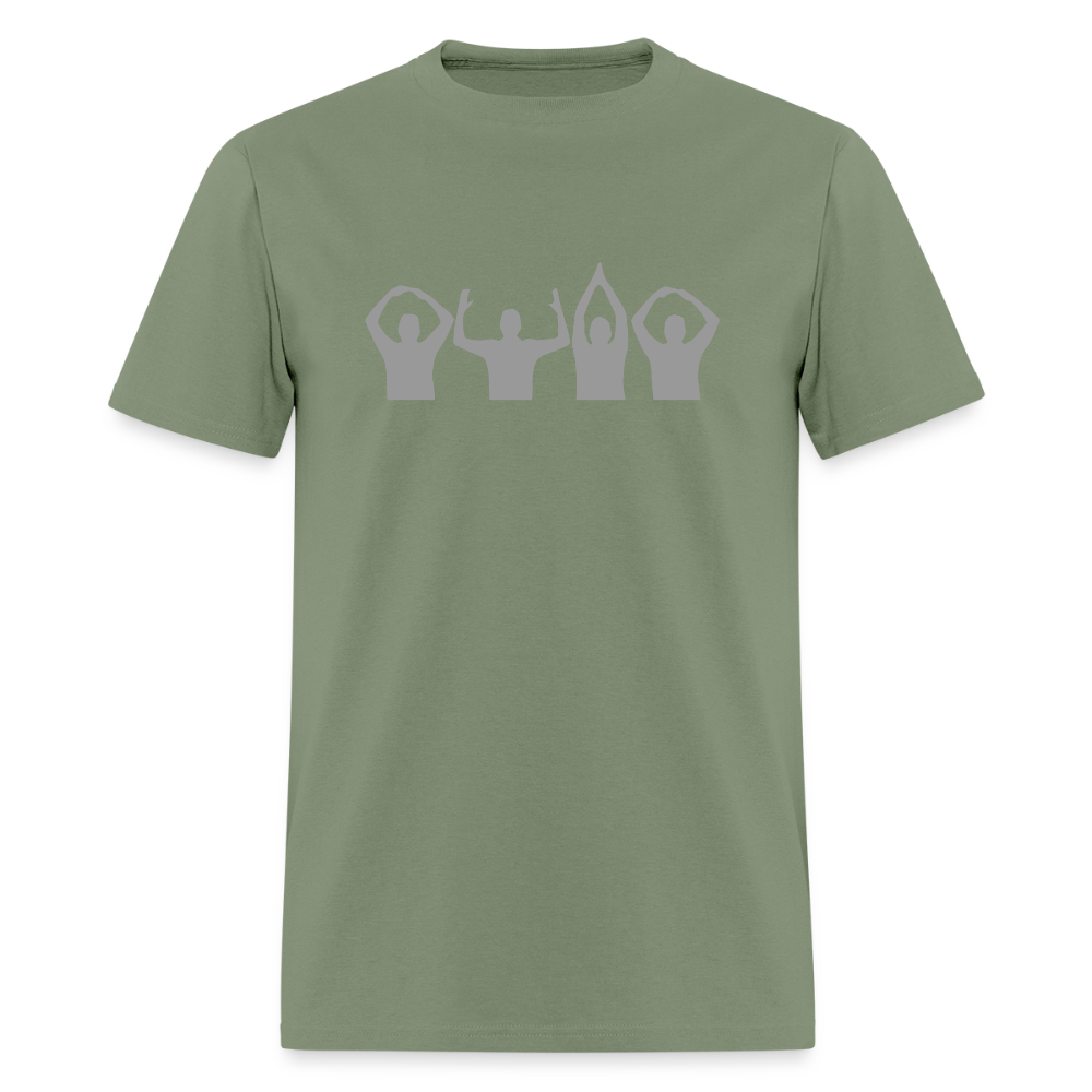 O-H-I-O Silhouette Men's T-Shirt | GILDAN 5000 - military green