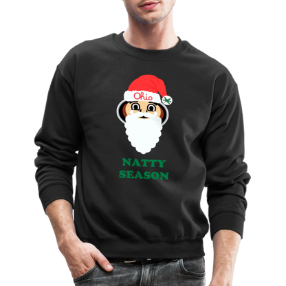 Ohio Santa Natty Season Crewneck Sweatshirt - black