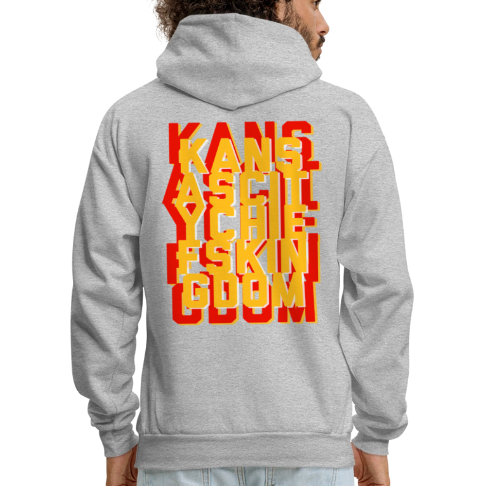 KC Chiefs Kingdom Men's Hoodie - heather gray