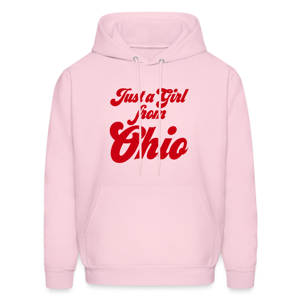 Just a Girl From Ohio Men's Hoodie - pale pink