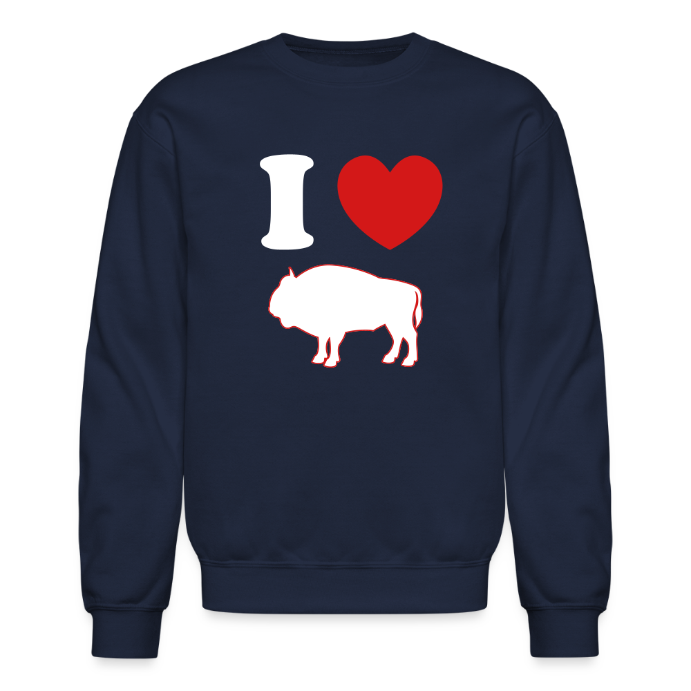 I Heart Buffalo Crewneck Sweatshirt - navy