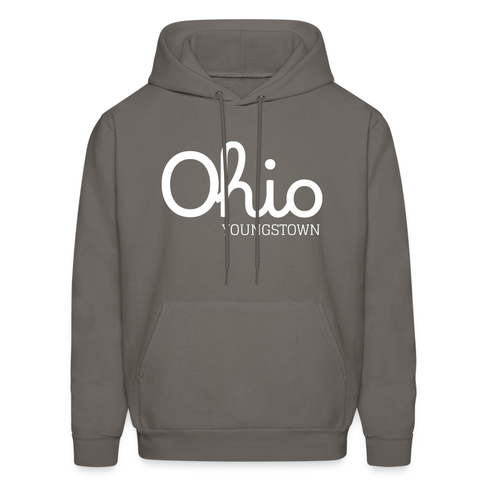 Customizable Youngstown (your hometown) Script Ohio Men's Hoodie - asphalt gray