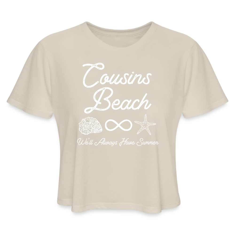 Cousins Beach Women's Cropped T-Shirt - dust