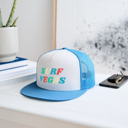 Surf Vegas Trucker Hat - white/blue