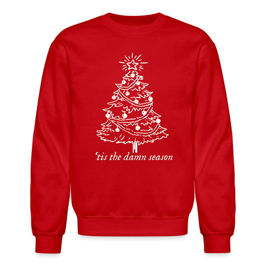 'Tis the damn season tree Crewneck Sweatshirt - red