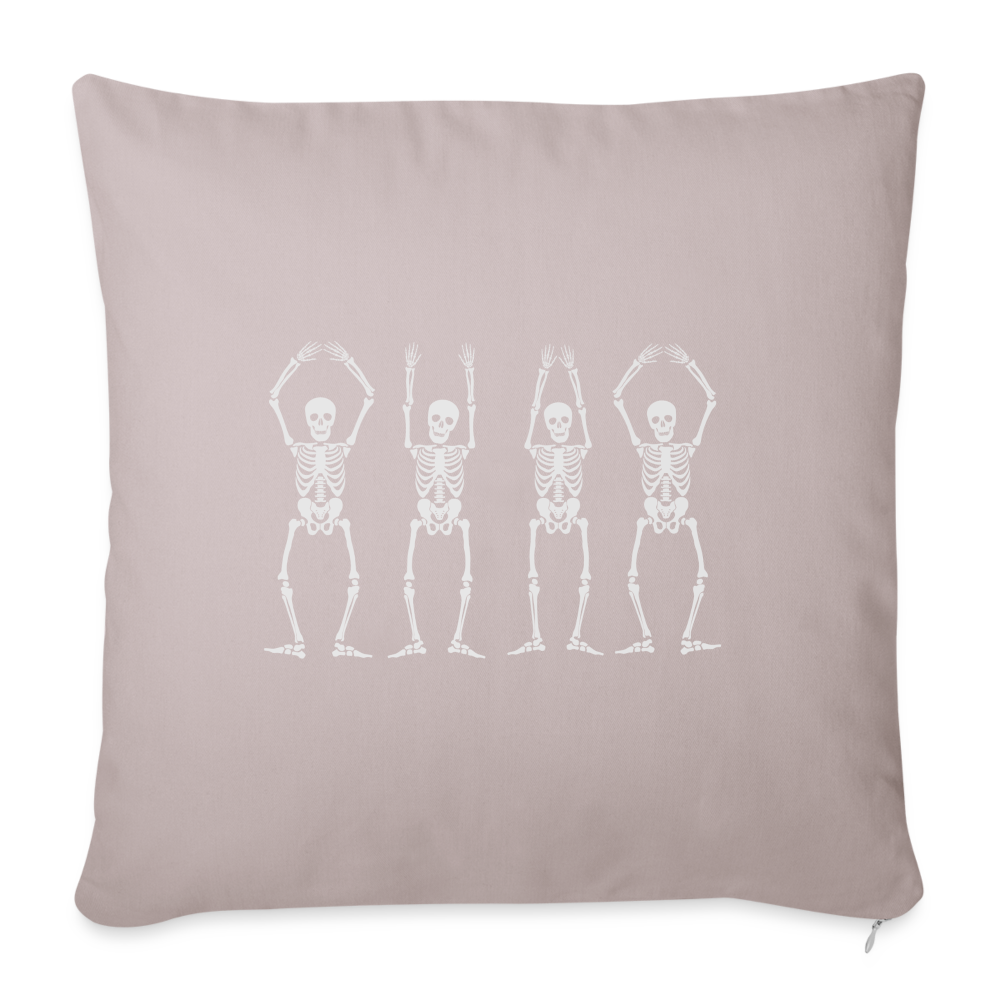 OHIO Skeletons Throw Pillow Cover 18” x 18” - light taupe