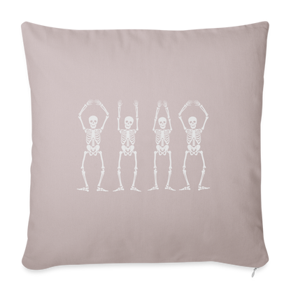 OHIO Skeletons Throw Pillow Cover 18” x 18” - light taupe