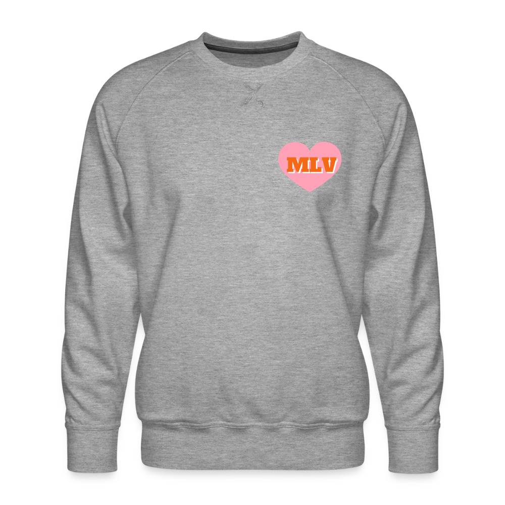 Monogram Heart Unisex Premium Sweatshirt - heather grey