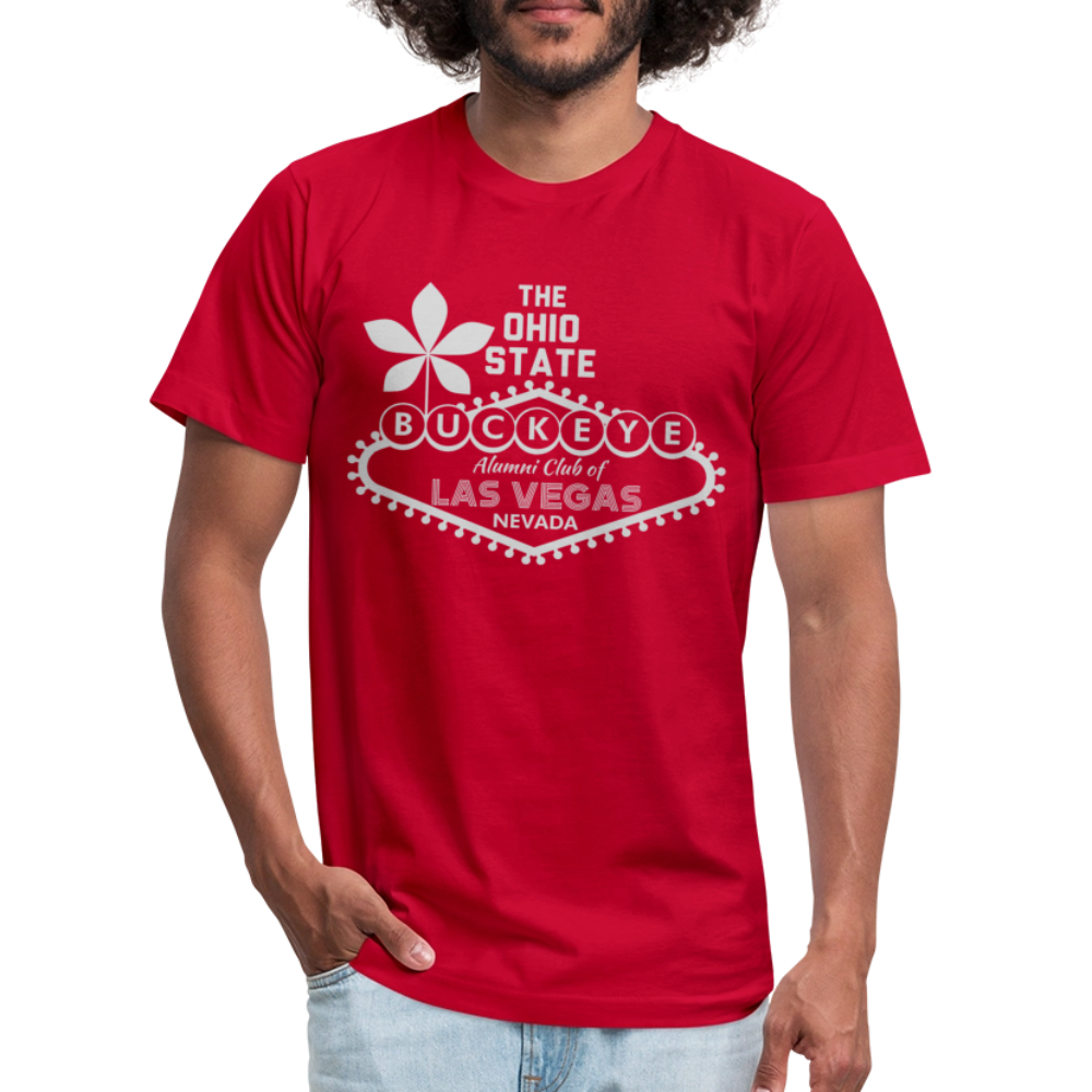 ALU BL Gray Unisex Jersey T-Shirt by Bella + Canvas - red